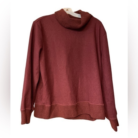 A New Day Women’s Fleece Knit‎ Turtleneck Sweater Medium Maroon - Picture 1 of 6